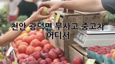 천안 광덕면 무사고 중고차, 어디서?